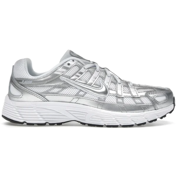 Nike P-6000 White Metallic Silver (GS)