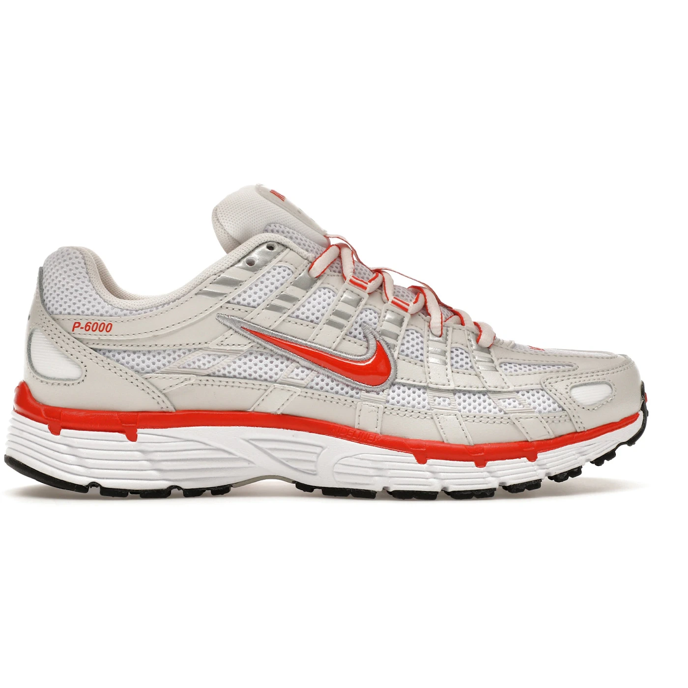 Nike P-6000 White Platinum Tint Black Picante Red (Women's)
