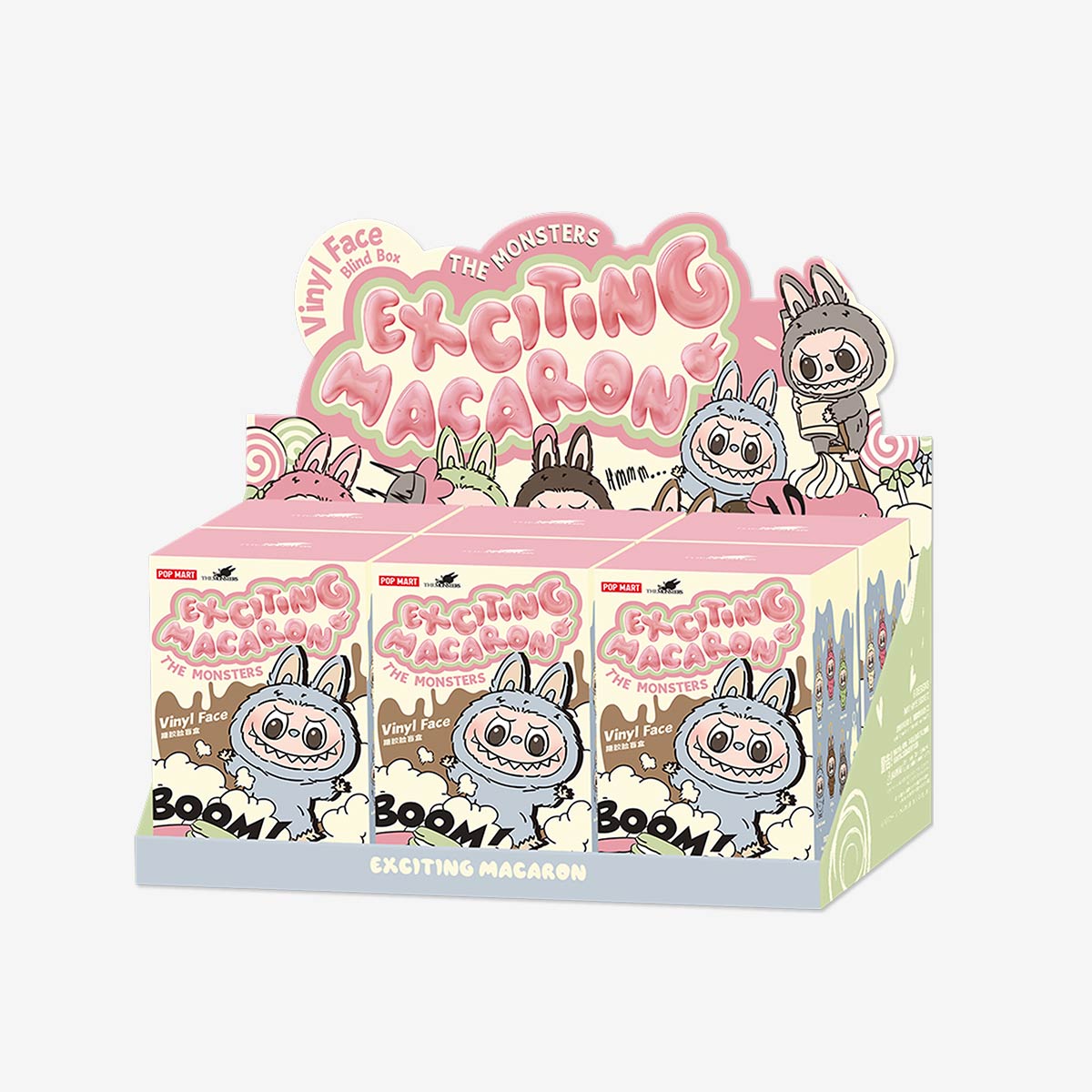 Pop Mart Labubu The Monsters Exciting Macaron Vinyl Face Sealed Case 1 2