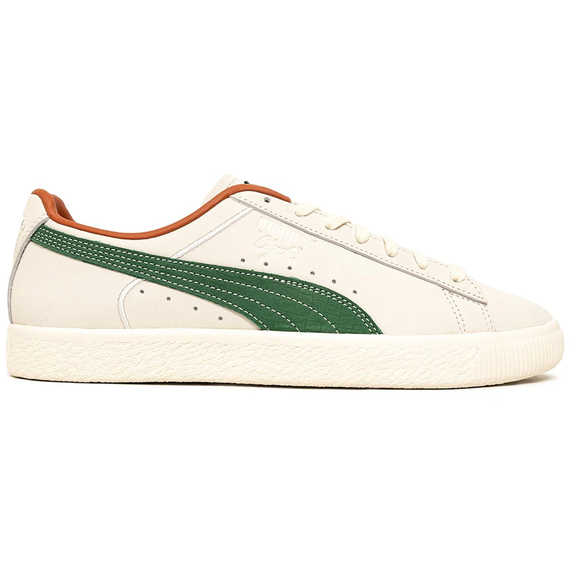 Puma Clyde FG Pristine White Vine Green 2 Puma Clyde FG Pristine White Vine Green