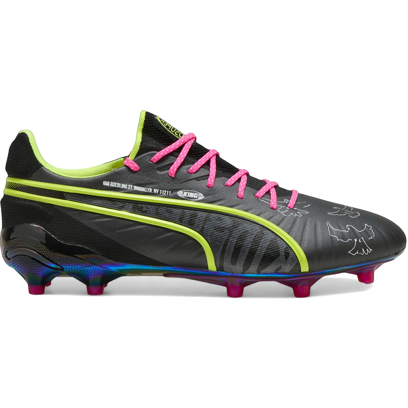 Puma King Ultimate FG/AG KidSuper Black Electric Lime
