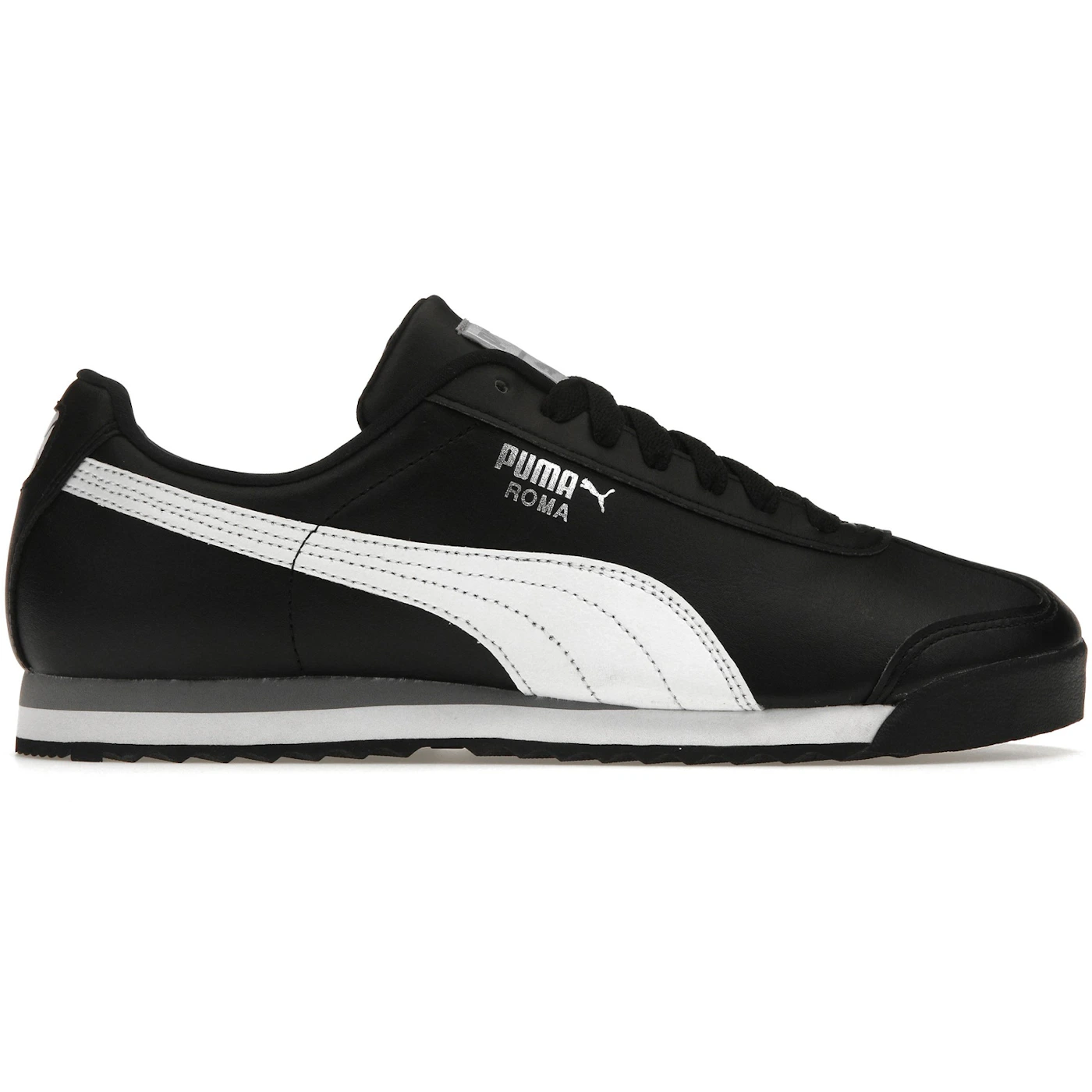 Puma Roma Basic Black-White-Puma Silver 2 Puma Roma Basic Black-White-Puma Silver