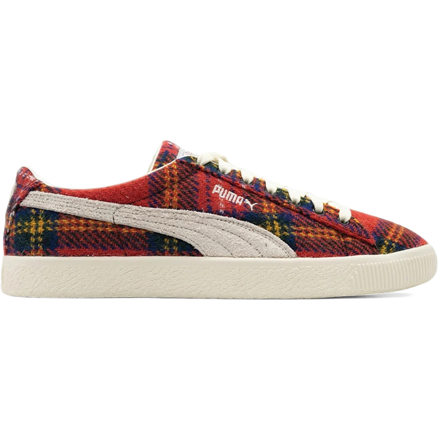 Puma Suede Vintage Harris Tweed Tartan Red