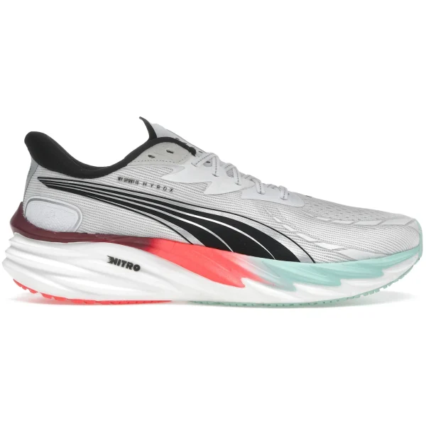 Puma Velocity Nitro 4 Hyrox White Mint Melt Glowing Red