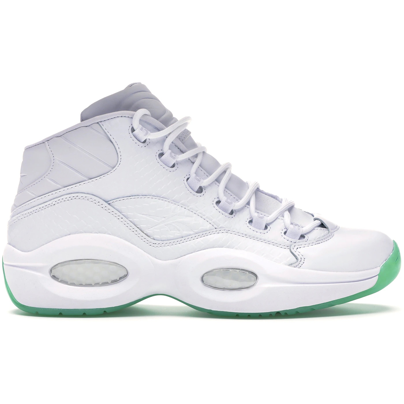 Reebok Question Mid White Mint Glow 2 Reebok Question Mid White Mint Glow