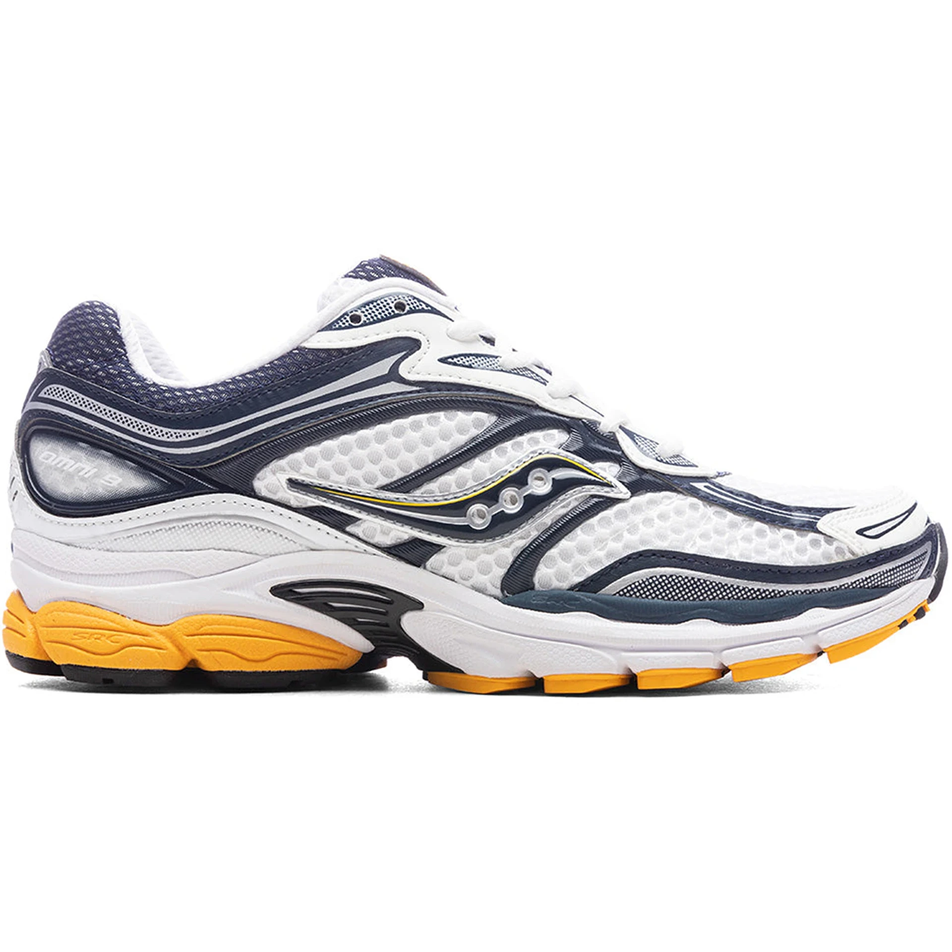 Saucony ProGrid Omni 9 White Navy Yellow 1 3