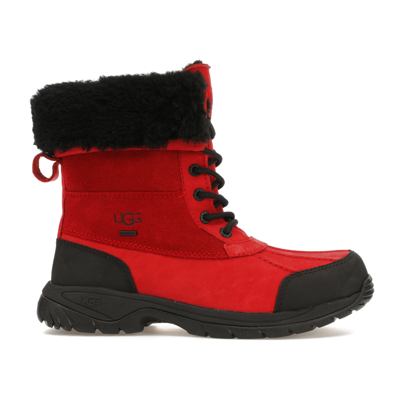 UGG Butte Samba Red Black 1 3