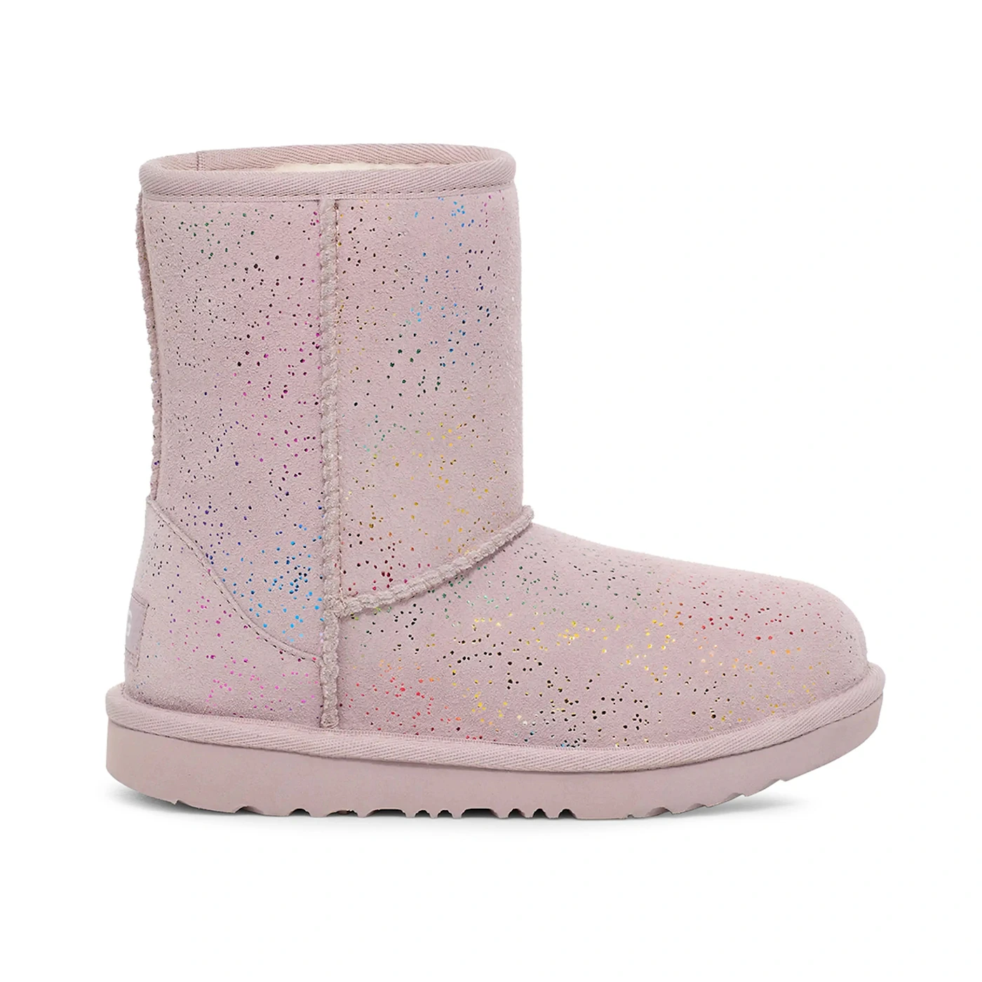 UGG Classic II Shimmer Sky Boot Pale Smoke Rainbow Metallic Kids 1 2