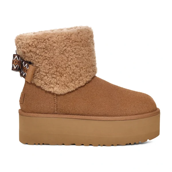 UGG Classic Mini Maxi Curly Boot Chestnut (Women&rsquo;s)
