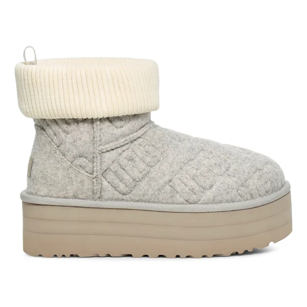 UGG Classic Mini Platform Felted Boot Grey (Women&rsquo;s)