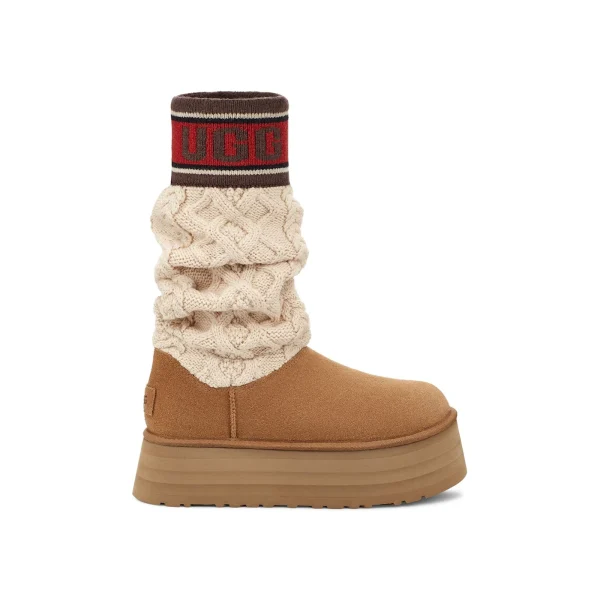 UGG Classic Sweater Letter Boot Chestnut (Women’s)