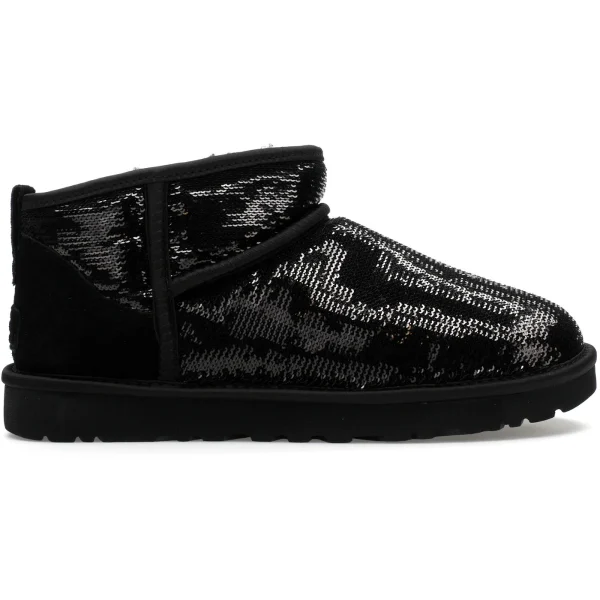 UGG Classic Ultra Mini Boot Mirror Ball Black (Women’s)