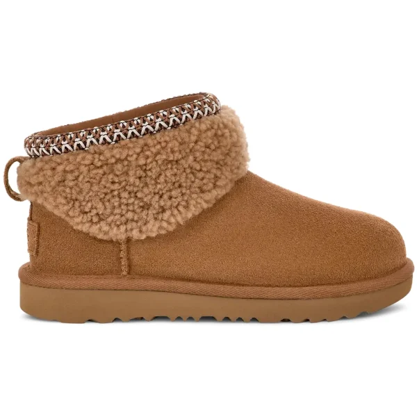UGG Classic Ultra Mini Maxi Curly Boot Chestnut (Kids)