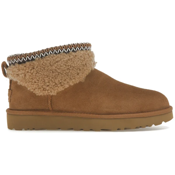 UGG Classic Ultra Mini Maxi Curly Boot Chestnut (Women&rsquo;s)
