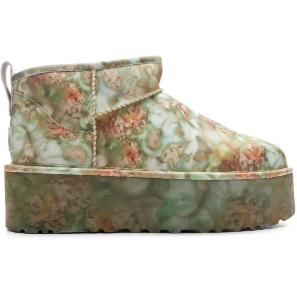 UGG Classic Ultra Mini Platform Boot Collina Strada Green Floral