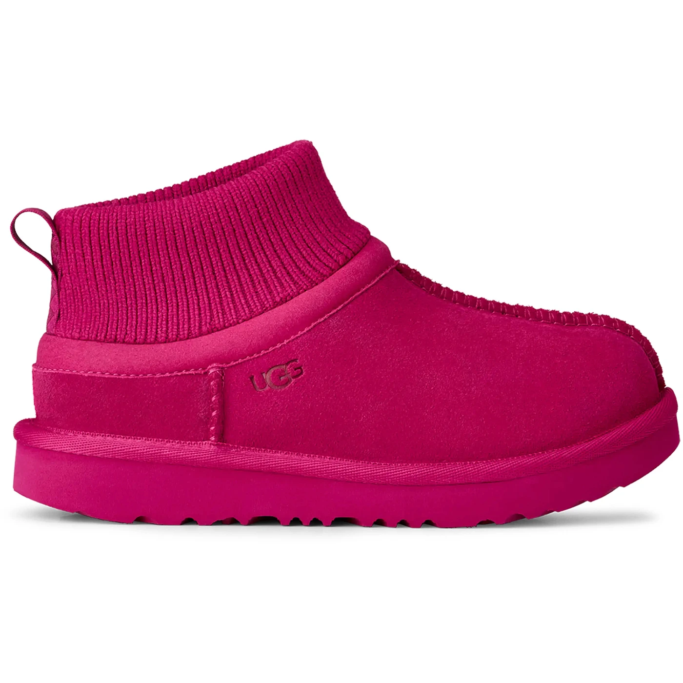 UGG Classic Ultra Stretch Cuff Slipper Dark Peony Kids 1 3