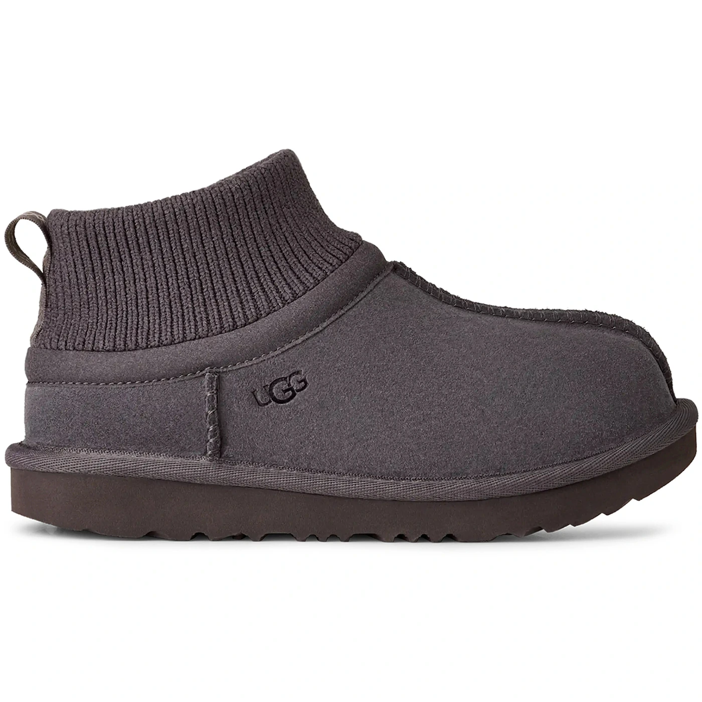 UGG Classic Ultra Stretch Cuff Slipper Obsidian Kids 1