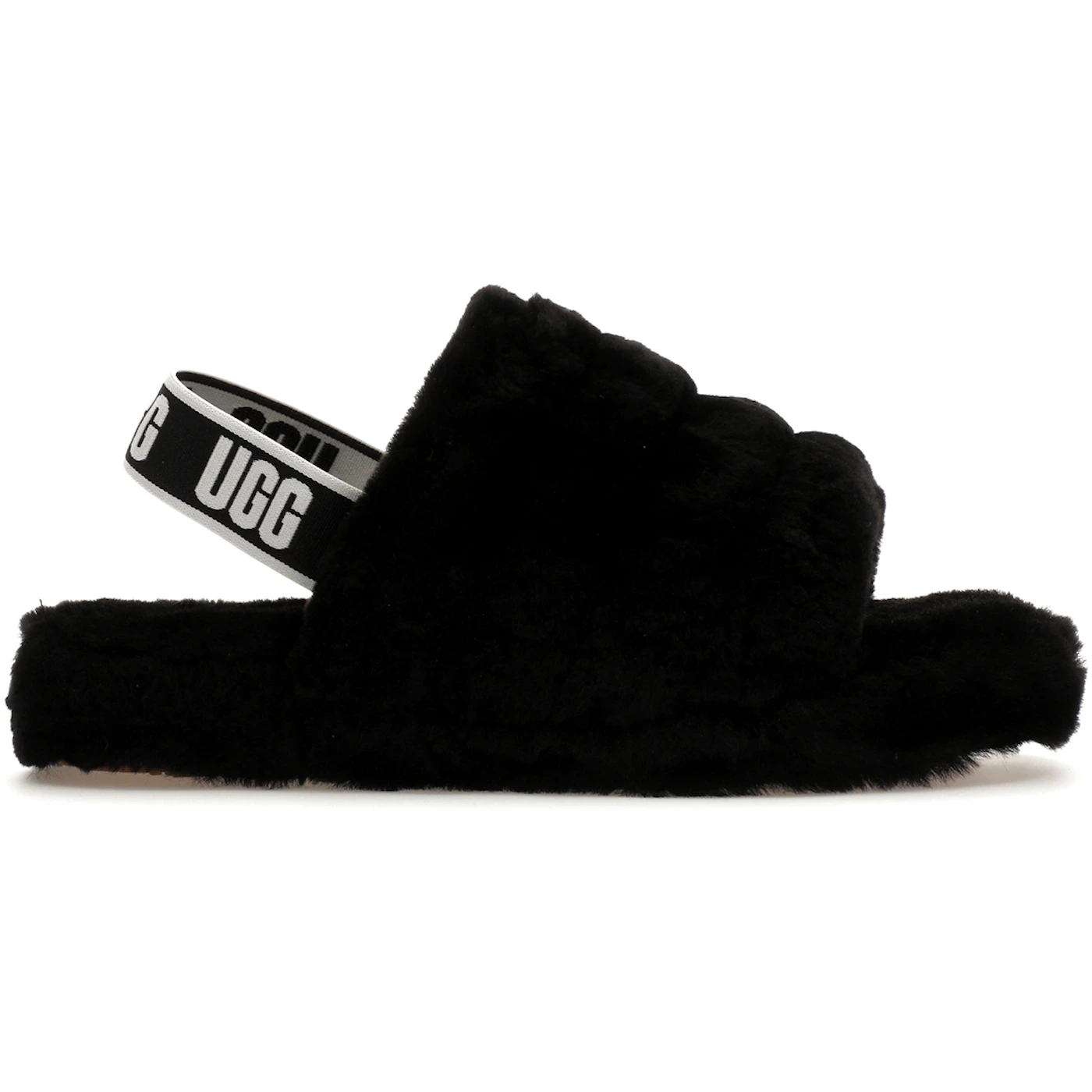 UGG Fluff Yeah Slide Black (Kids)