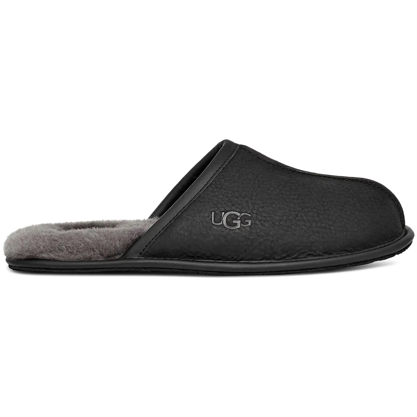 UGG Scuff Leather Slipper Black 1 UGG Scuff Leather Slipper Black