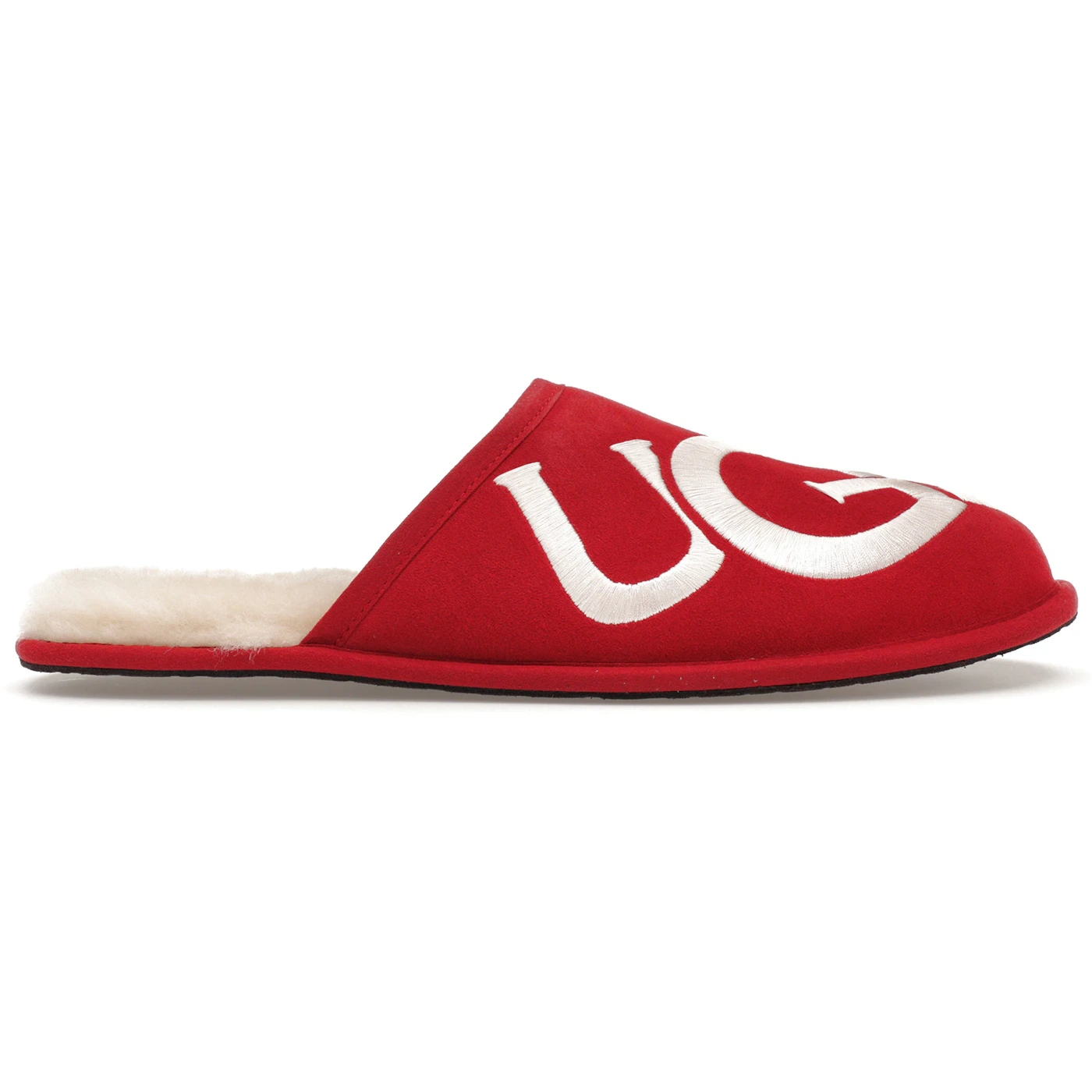 UGG Scuff Logo Slipper Samba Red Cream 1 4