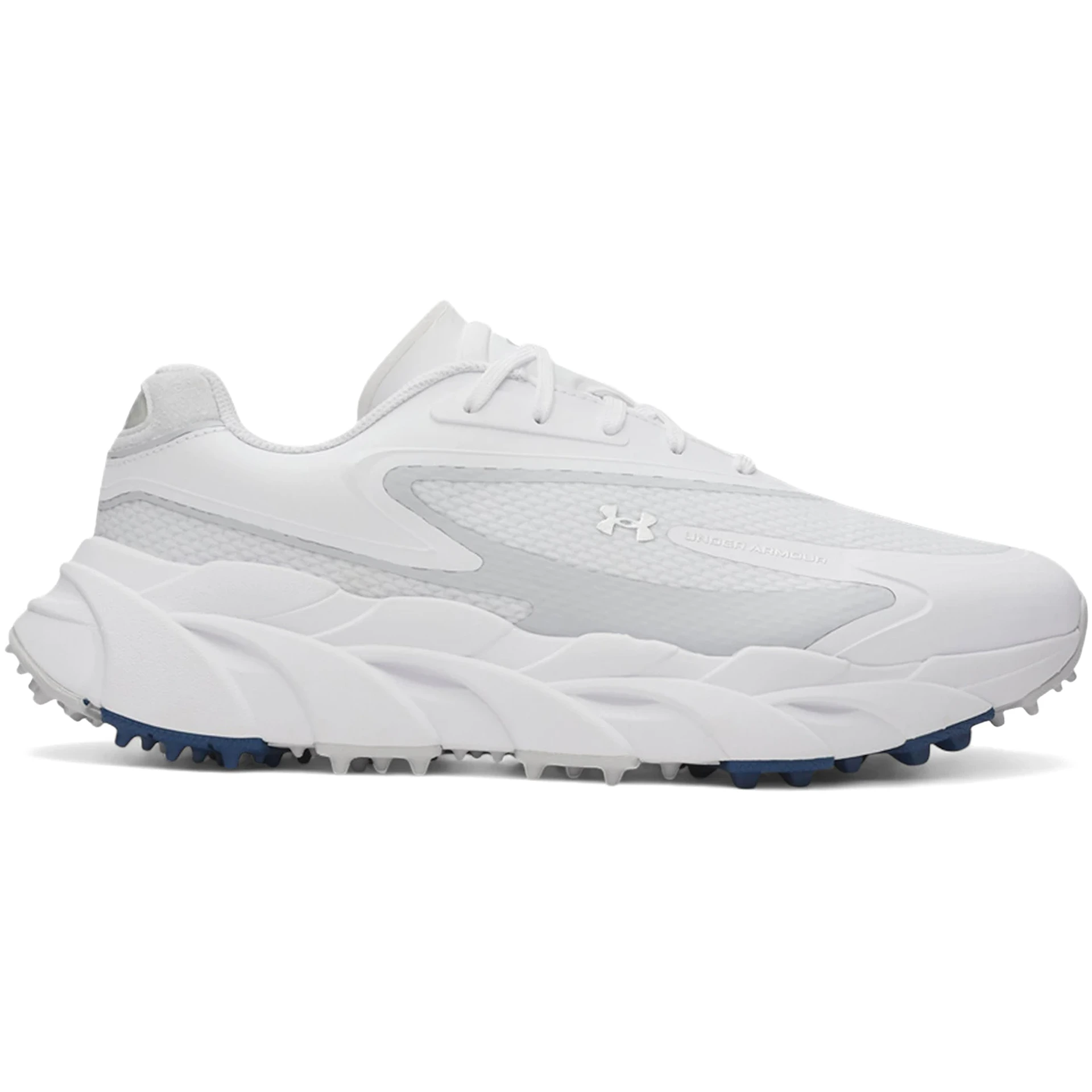 Under Armour UA Halo Hybrid Spikeless White Metallic Silver 2 Under Armour UA Halo Hybrid Spikeless White Metallic Silver 1