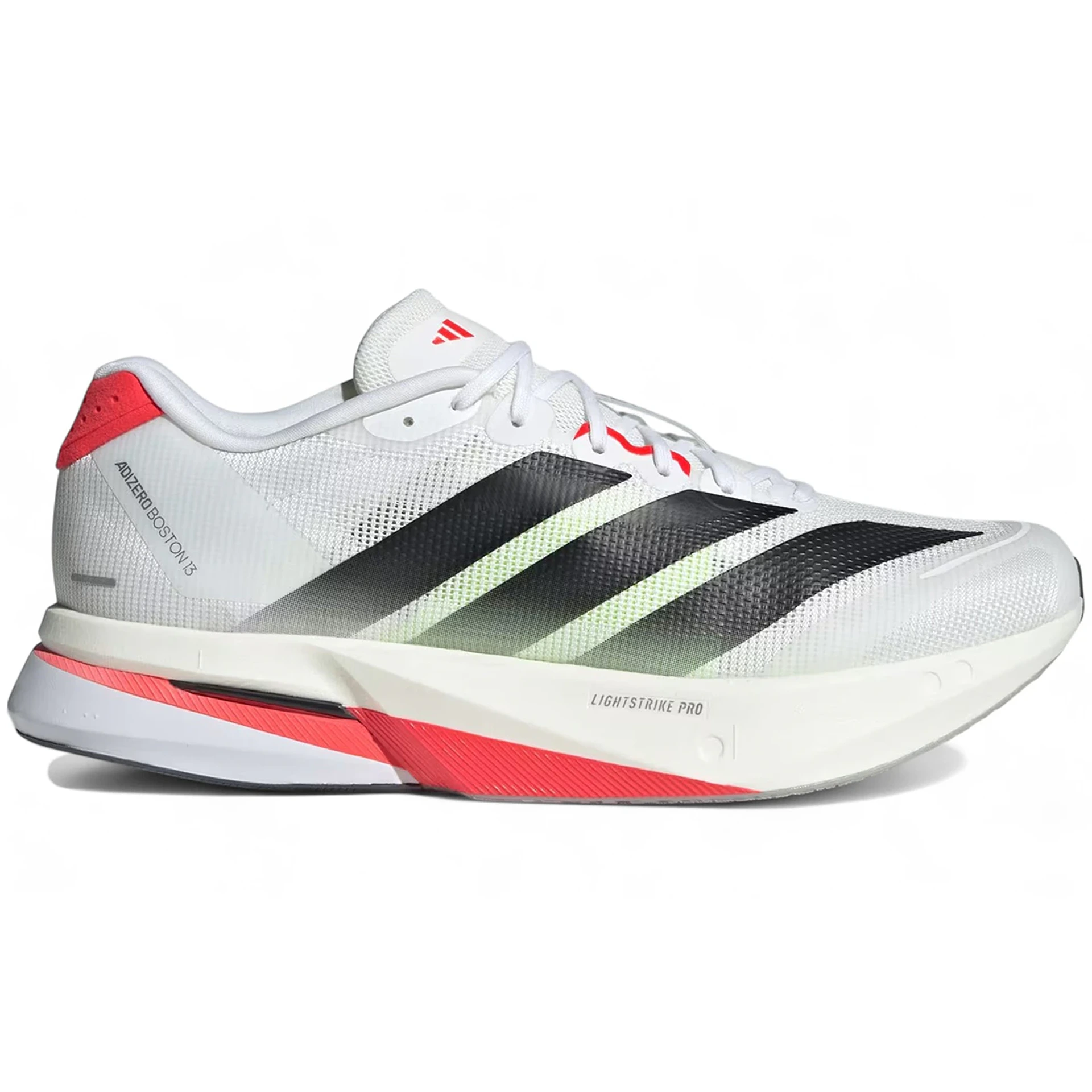 adidas Adizero Boston 13 White Black Lucid Red