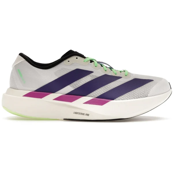 adidas Adizero Evo SL White Purple Lime Burst