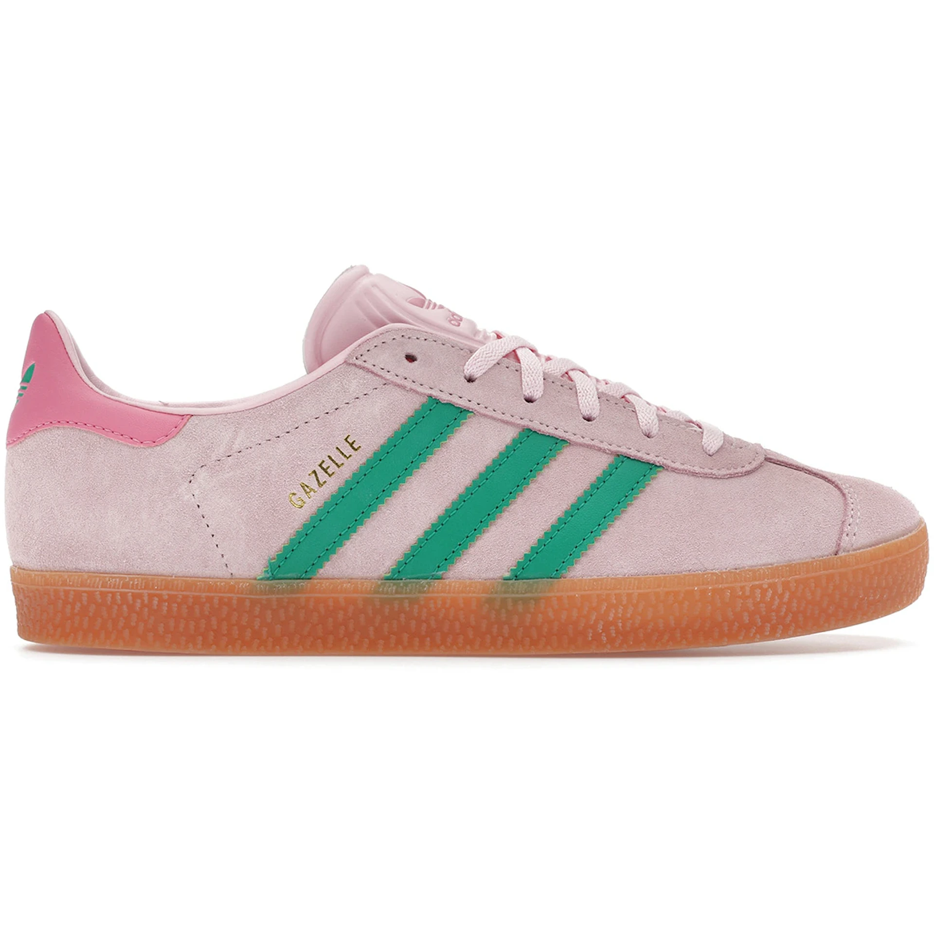 adidas Gazelle Clear Pink Court Green (GS) 2 adidas Gazelle Clear Pink Court Green (GS)