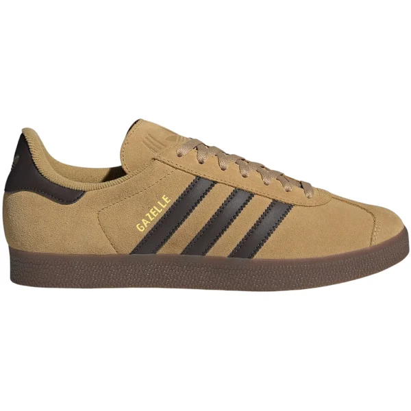 adidas Gazelle Golden Beige Dark Brown Gold Metallic