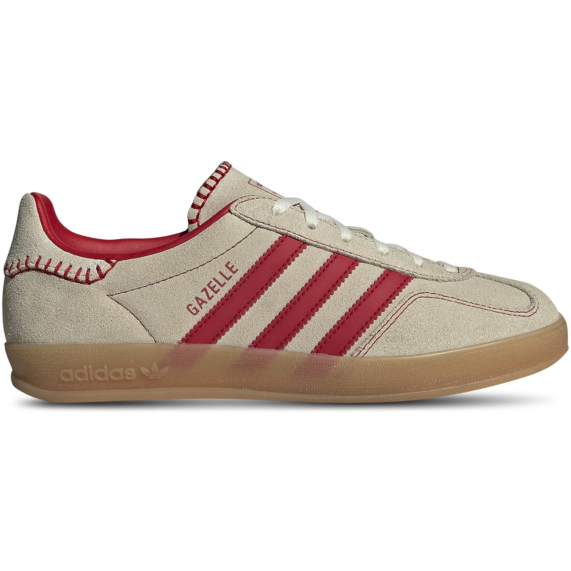 adidas Gazelle Indoor Beige Better Scarlet (Womens) 1 adidas Gazelle Indoor Beige Better Scarlet (Womens)