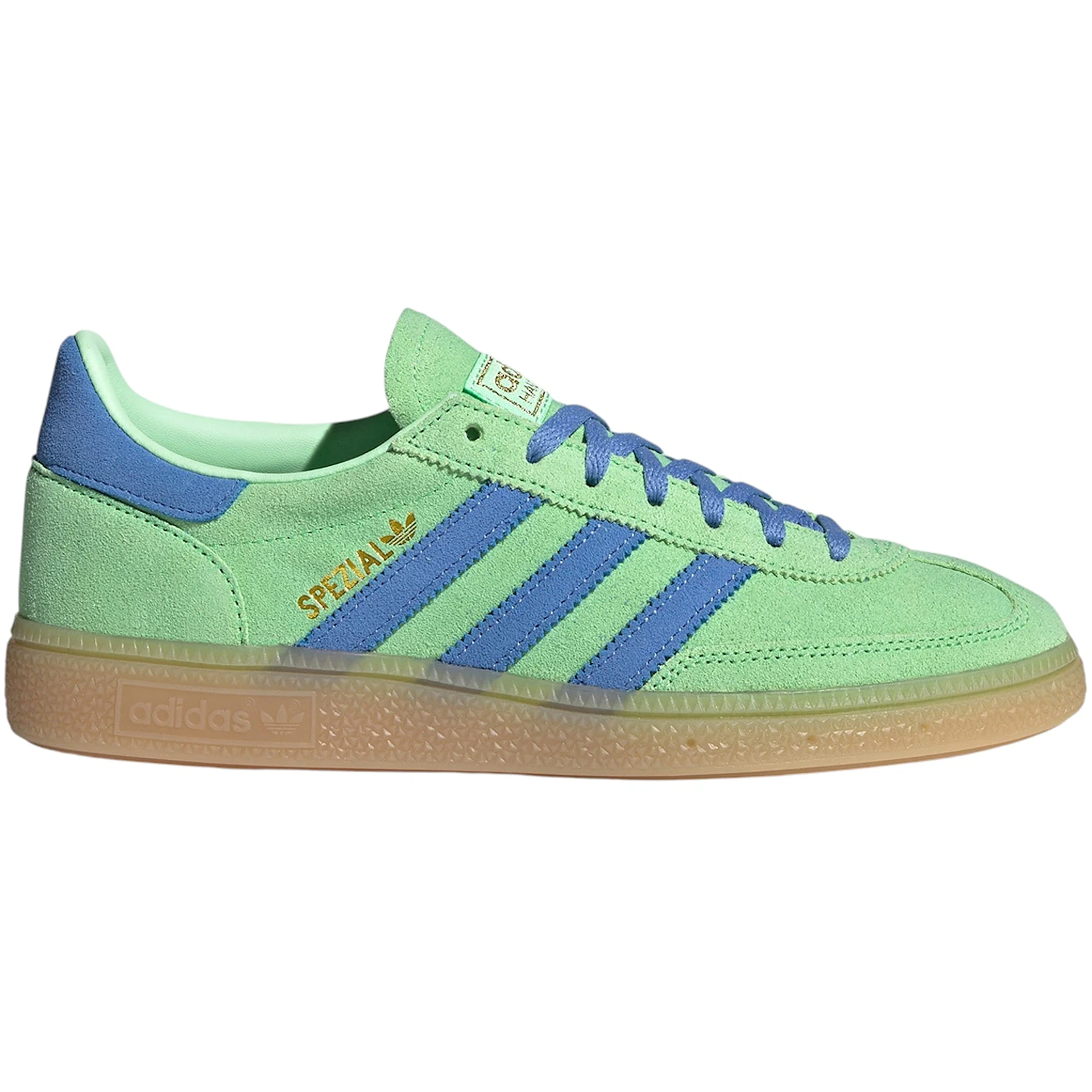 adidas Handball Spezial Lime Burst Blue Fusion Gum (Womens) 3 adidas Handball Spezial Lime Burst Blue Fusion Gum (Womens)