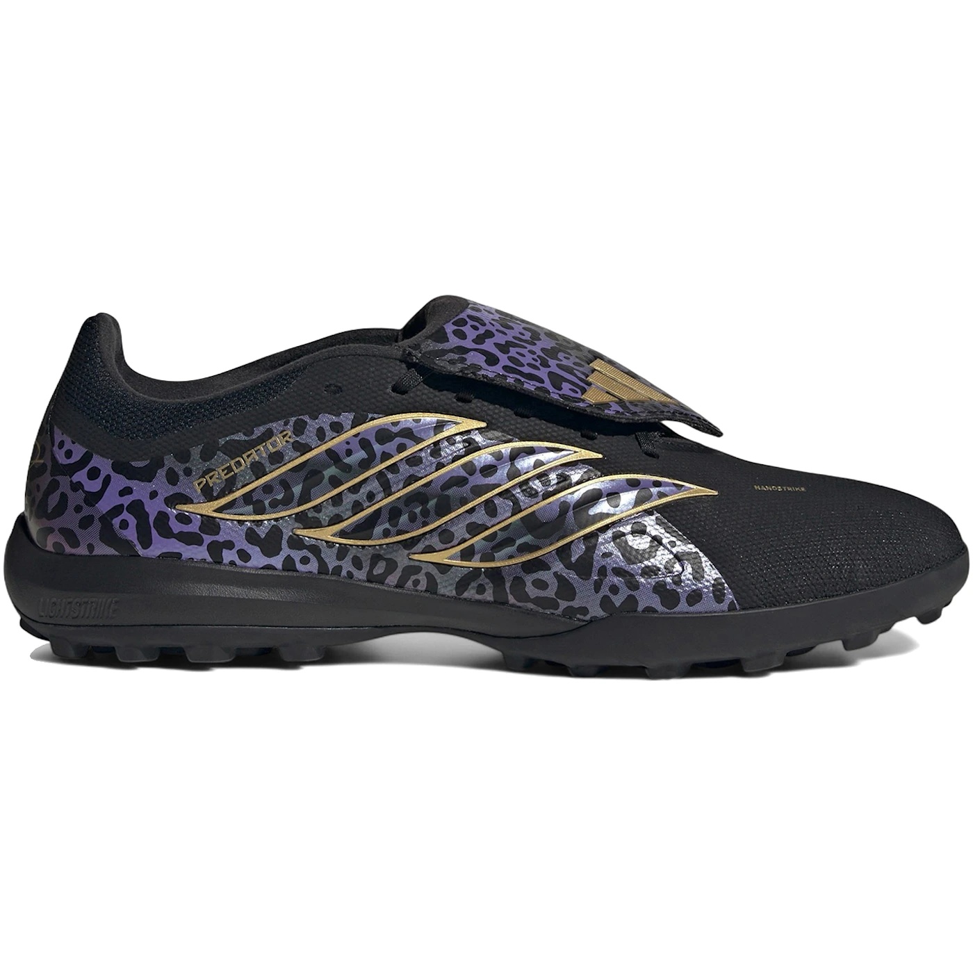 adidas Predator League Fold Over Tongue Turf Kaka Core Black Gold Metallic 1 4