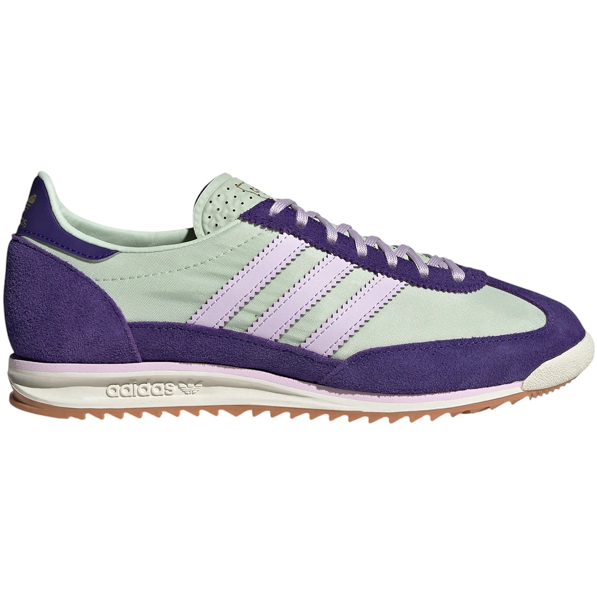 adidas SL 72 OG Linen Green Ice Lavender Collegiate Purple Womens 3 2