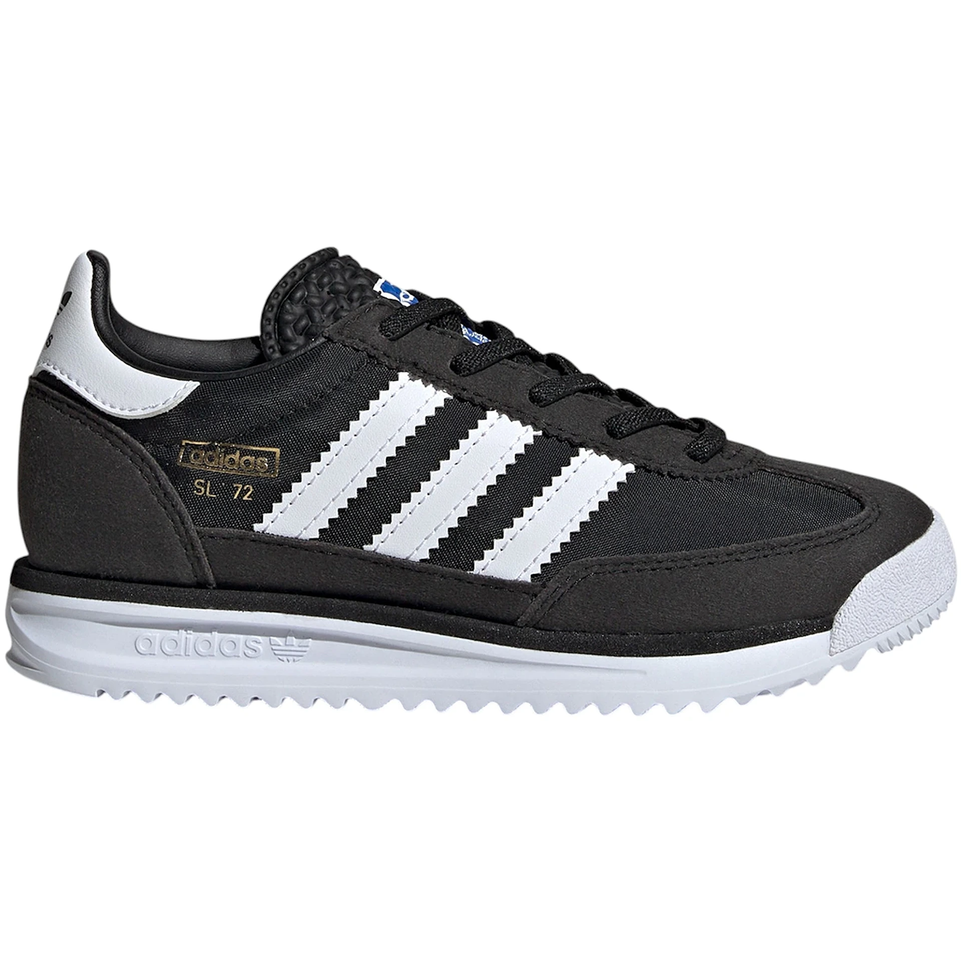 adidas SL 72 RS Elastic Laces Core Black Cloud White Blue (PS) 3 adidas SL 72 RS Elastic Laces Core Black Cloud White Blue (PS)