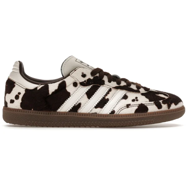 adidas Samba OG Cow Print Dark Brown White (Womens)