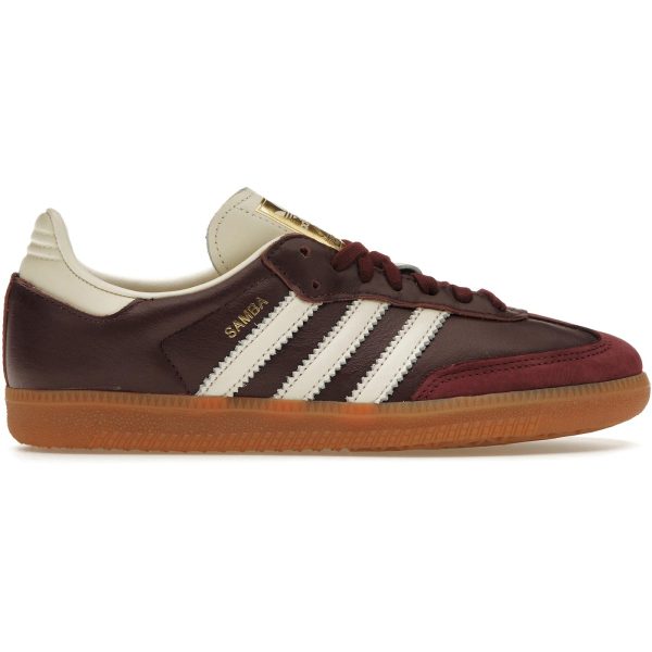 adidas Samba OG Maroon Gold Metallic (Women&rsquo;s)