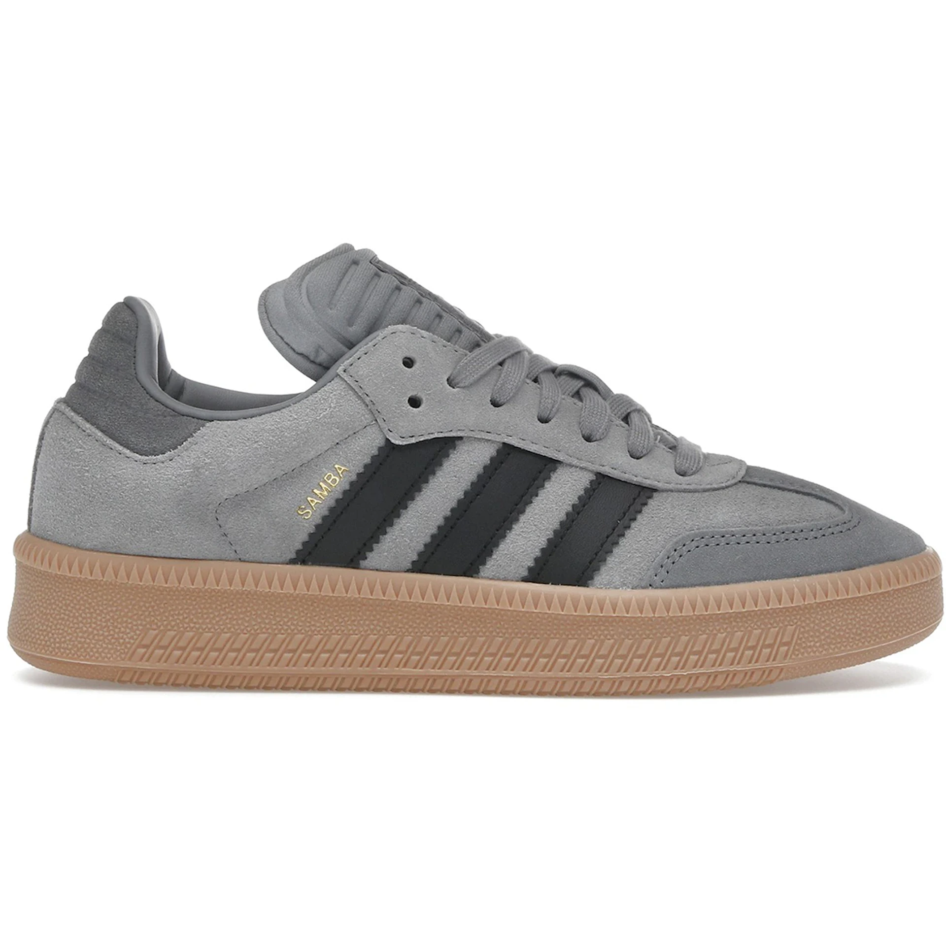 adidas Samba XLG Grey Three Core Black Gum GS 2 3