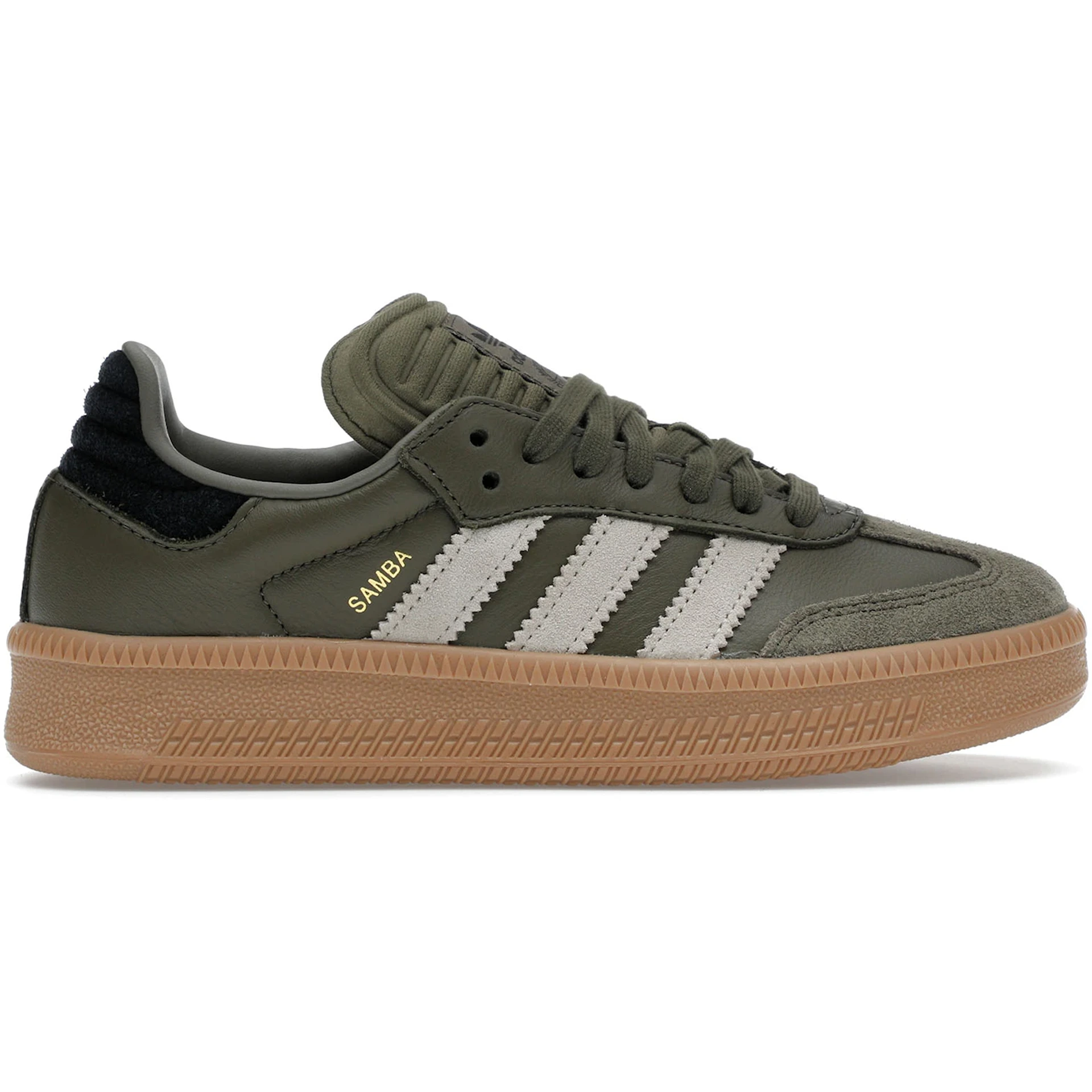 adidas Samba XLG Olive Strata Wonder Beige Gold Metallic 2 adidas Samba XLG Olive Strata Wonder Beige Gold Metallic