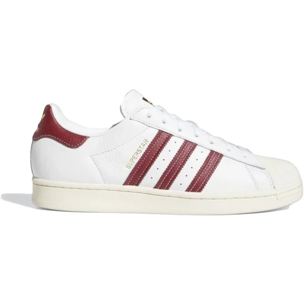 adidas Superstar Footwear White College Burgundy