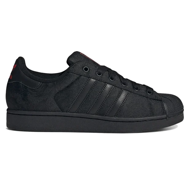 adidas Superstar II Core Black Better Scarlet