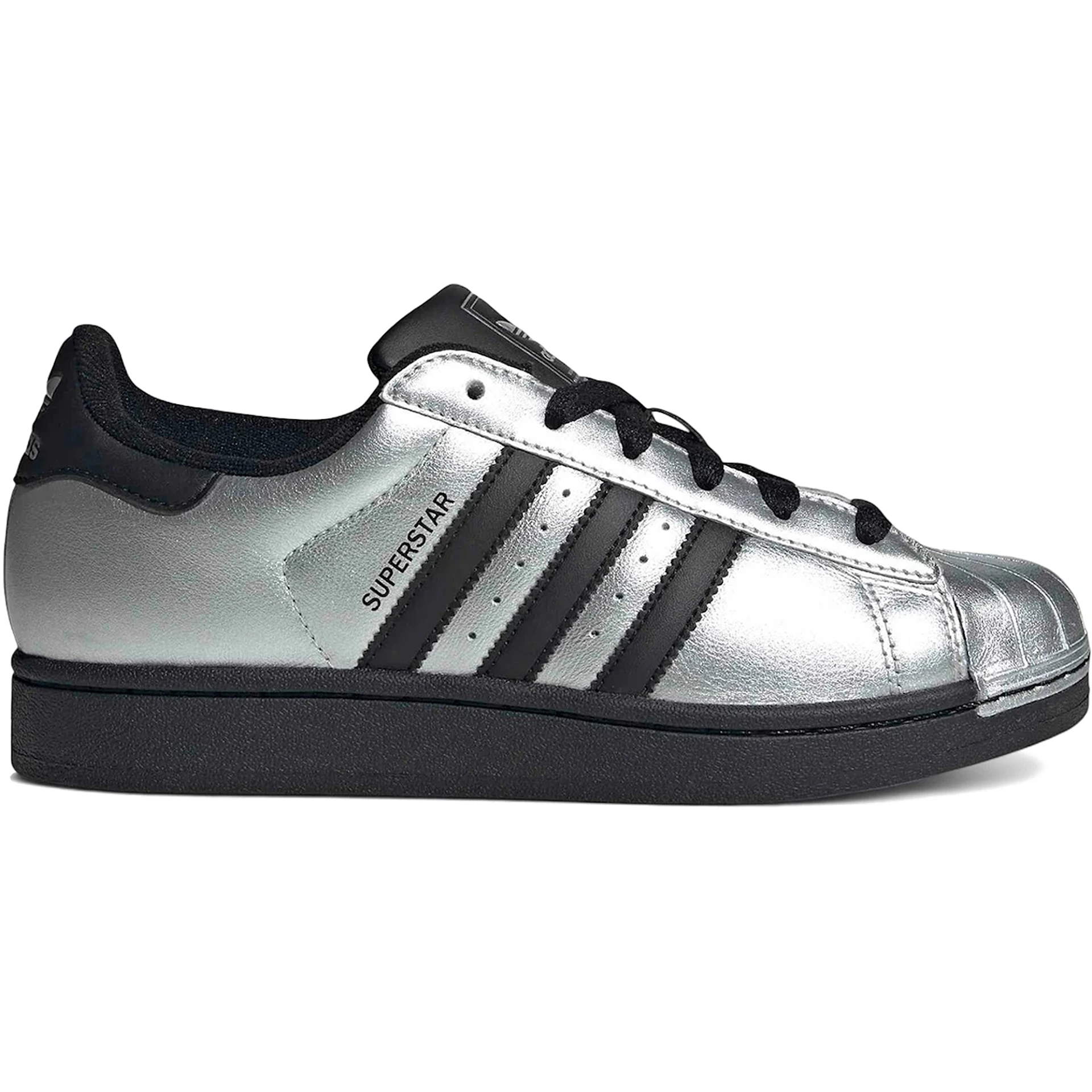 adidas Superstar II Silver Metallic Black (Womens) 2 adidas Superstar II Silver Metallic Black (Womens)