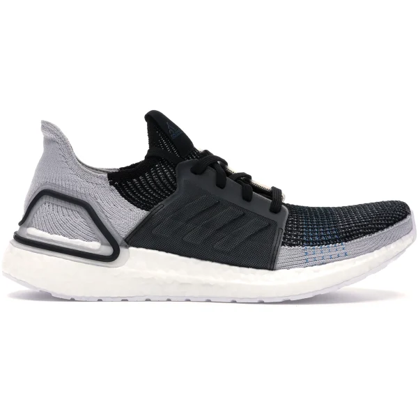 adidas Ultra Boost 19 Core Black Grey Six Shock Cyan