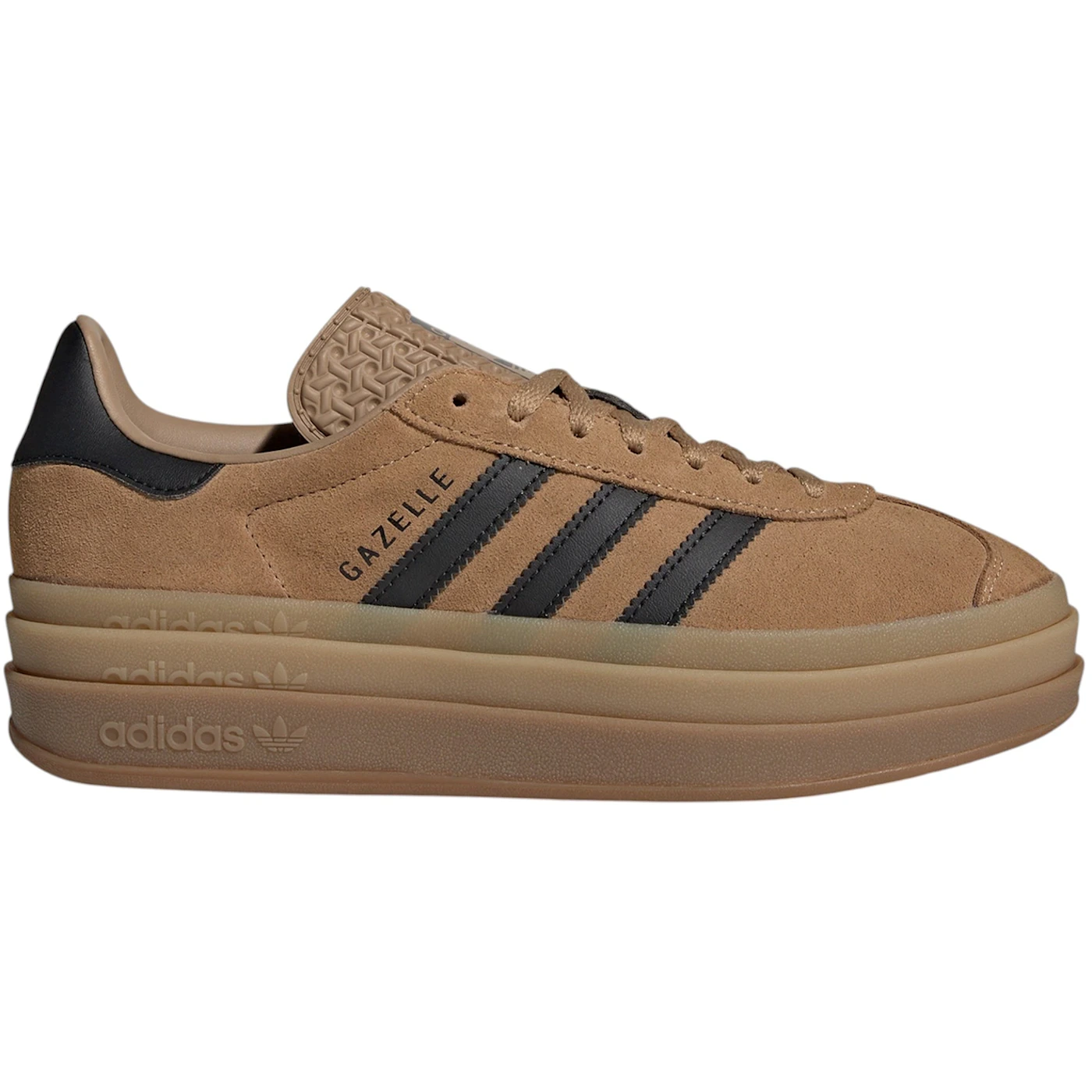 adidas Gazelle Bold Cardboard Black Gum (Women's) 2 adidas Gazelle Bold Cardboard Black Gum Womens 1 2
