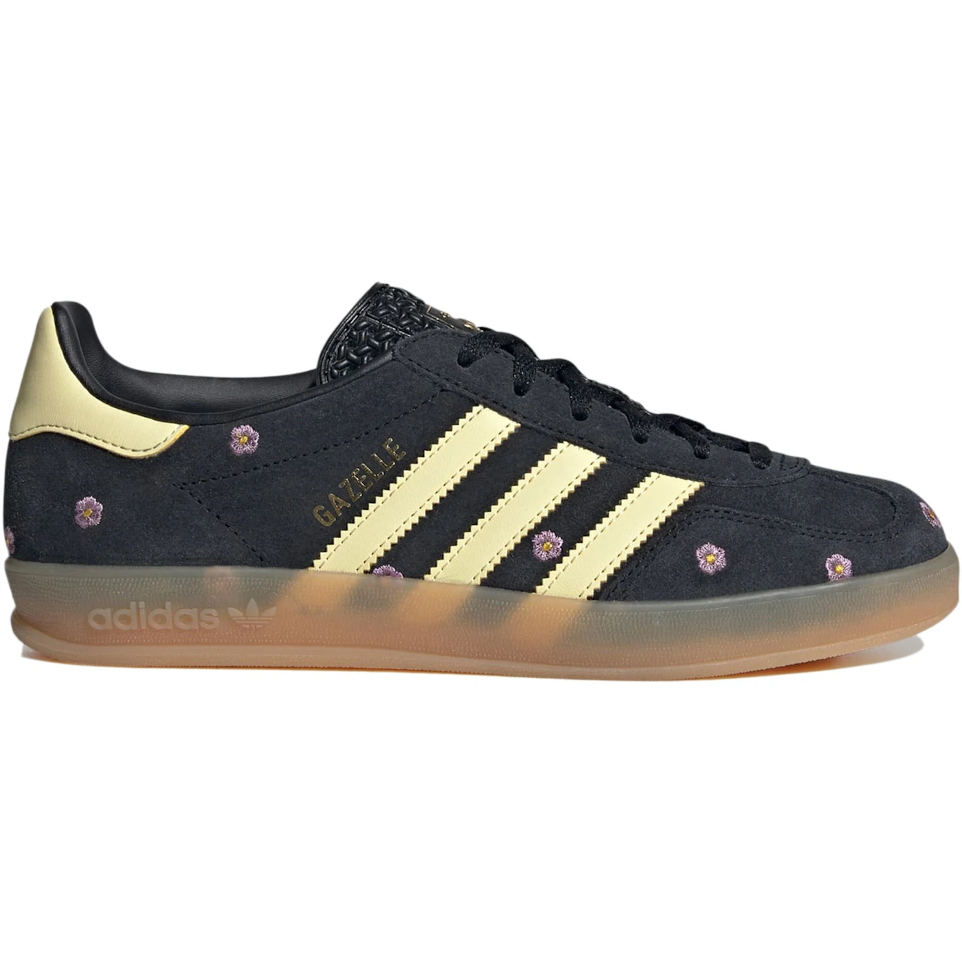 adidas Gazelle Indoor Core Black Almost Yellow Floral (Women's)