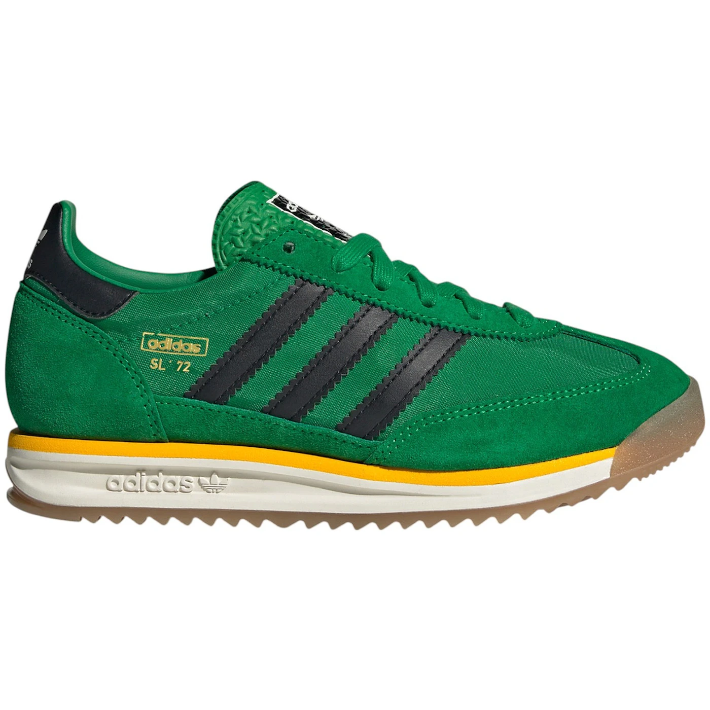 adidas SL 72 RS Green Core Black Crew Yellow GS 1 2