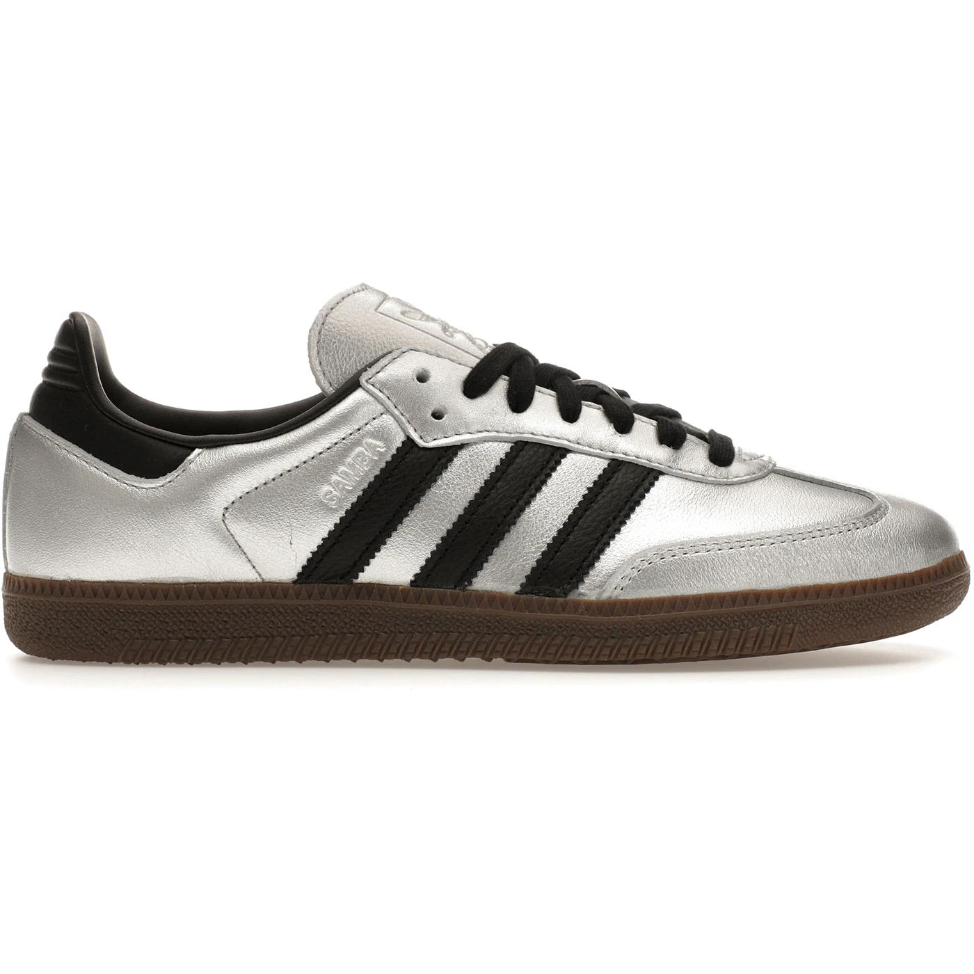 adidas Samba OG Silver Metallic Black Gum (Women's) 2 adidas Samba OG Silver Metallic Black Gum (Women's)