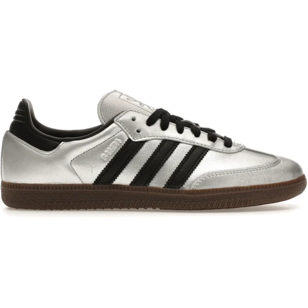 adidas Samba OG Silver Metallic Black Gum (Women&rsquo;s)