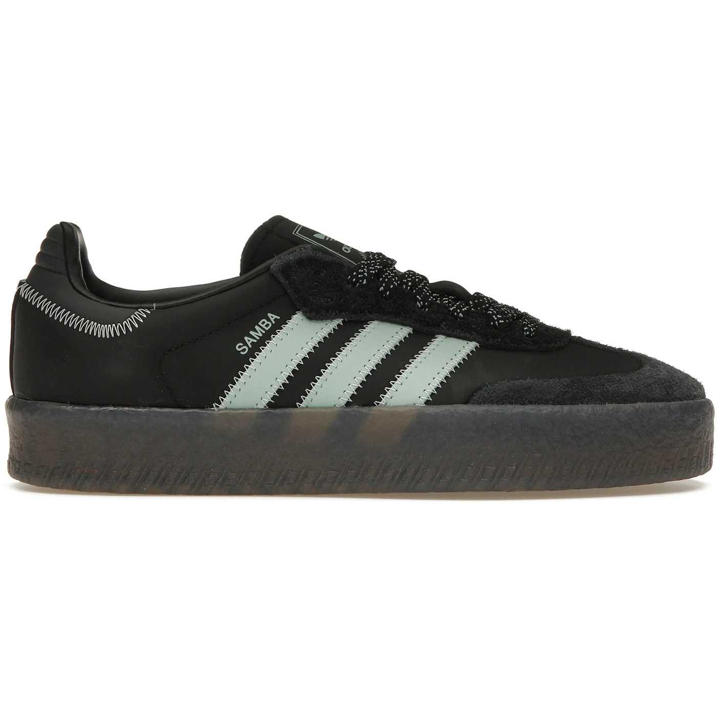 adidas Sambae Core Black Haze Green Womens 1 3