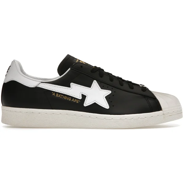 adidas Superstar 80s Bape Black White Gold (2022)