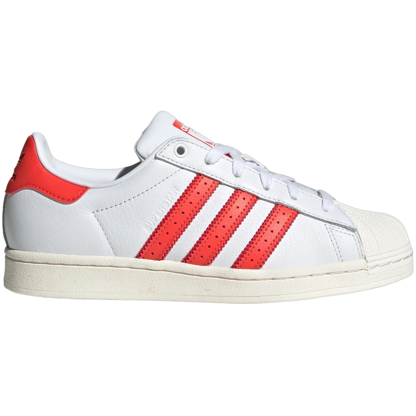 adidas Superstar Cloud White Bright Red Womens 1 3